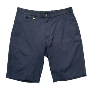 Golfino Shorts Mens *32 Navy Performance Golf Chino Slash Pocket Walking Travel